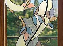 Витраж по индивидуальному эскизу Осенние розы
